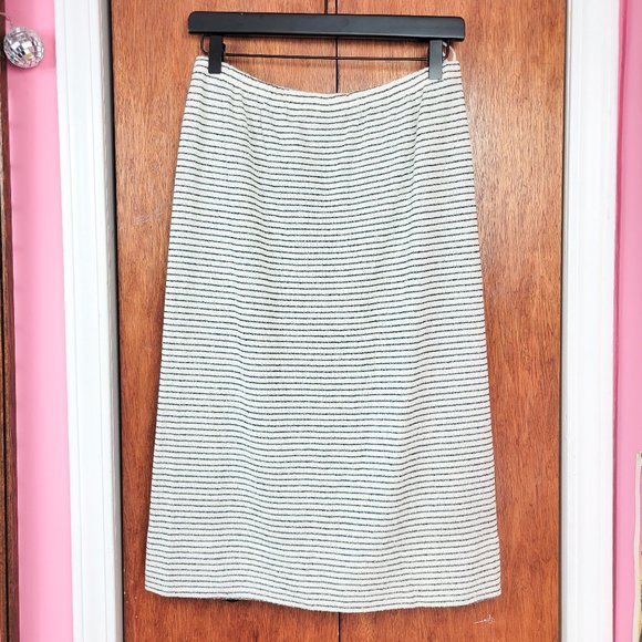 Vintage 1960s Deadstock Striped Two Piece Knit Skirt Set - Picture 6 of 10